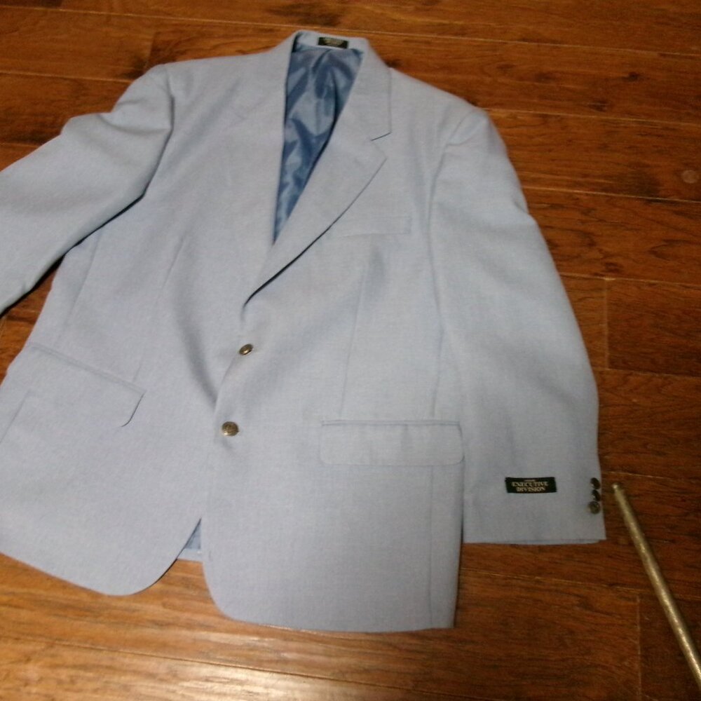 NOS Habband light blue 46 R two button sport coat - Picture 4 of 9